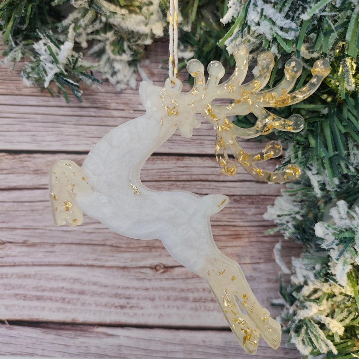 Renne Noël en résine