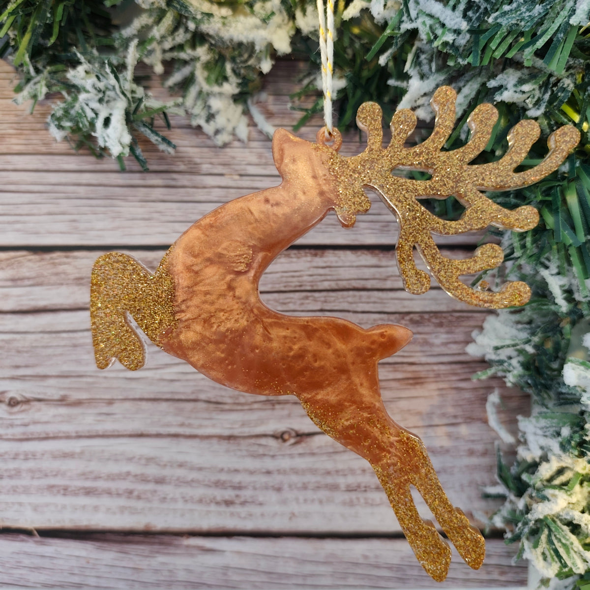 Renne Noël en résine