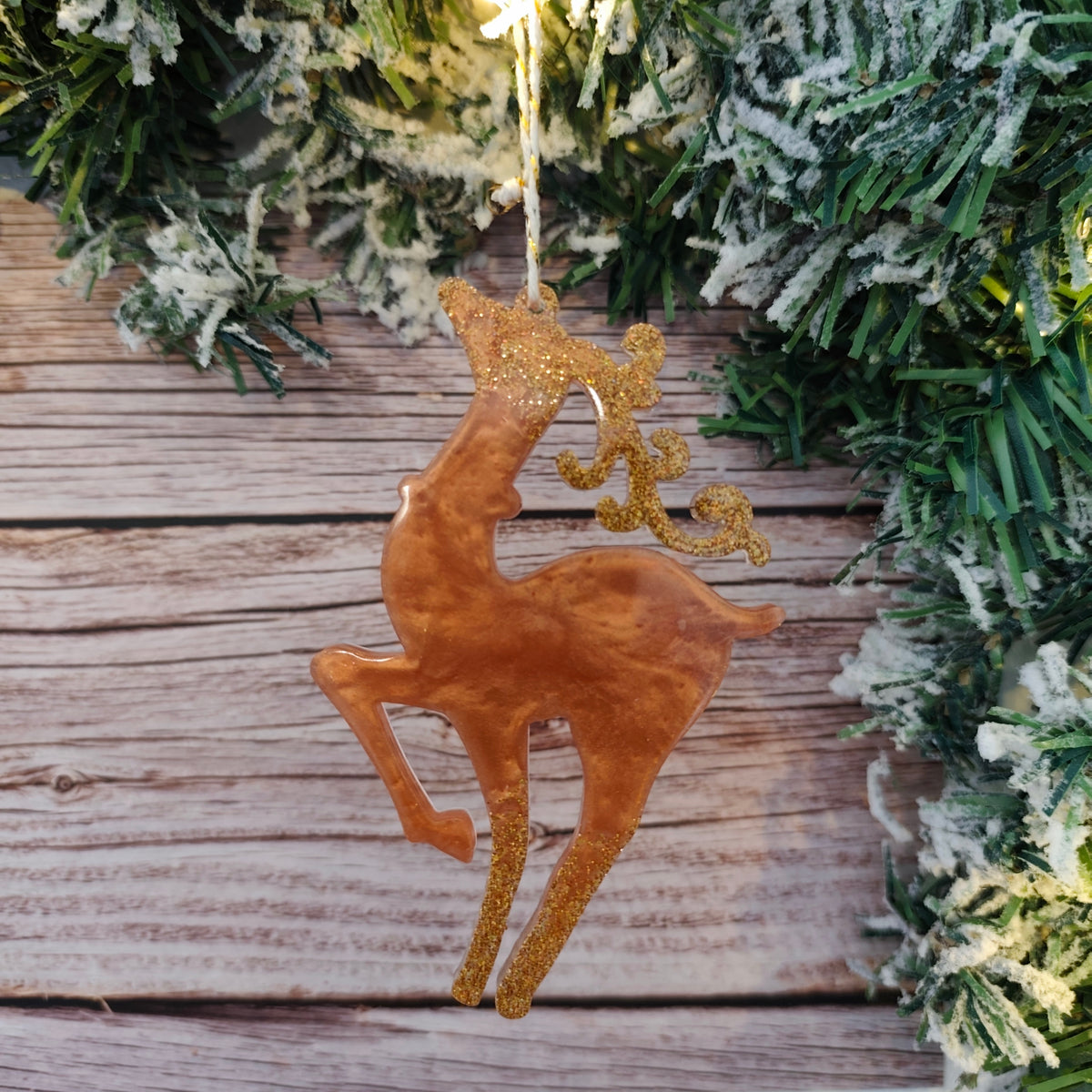 Renne Noël en résine