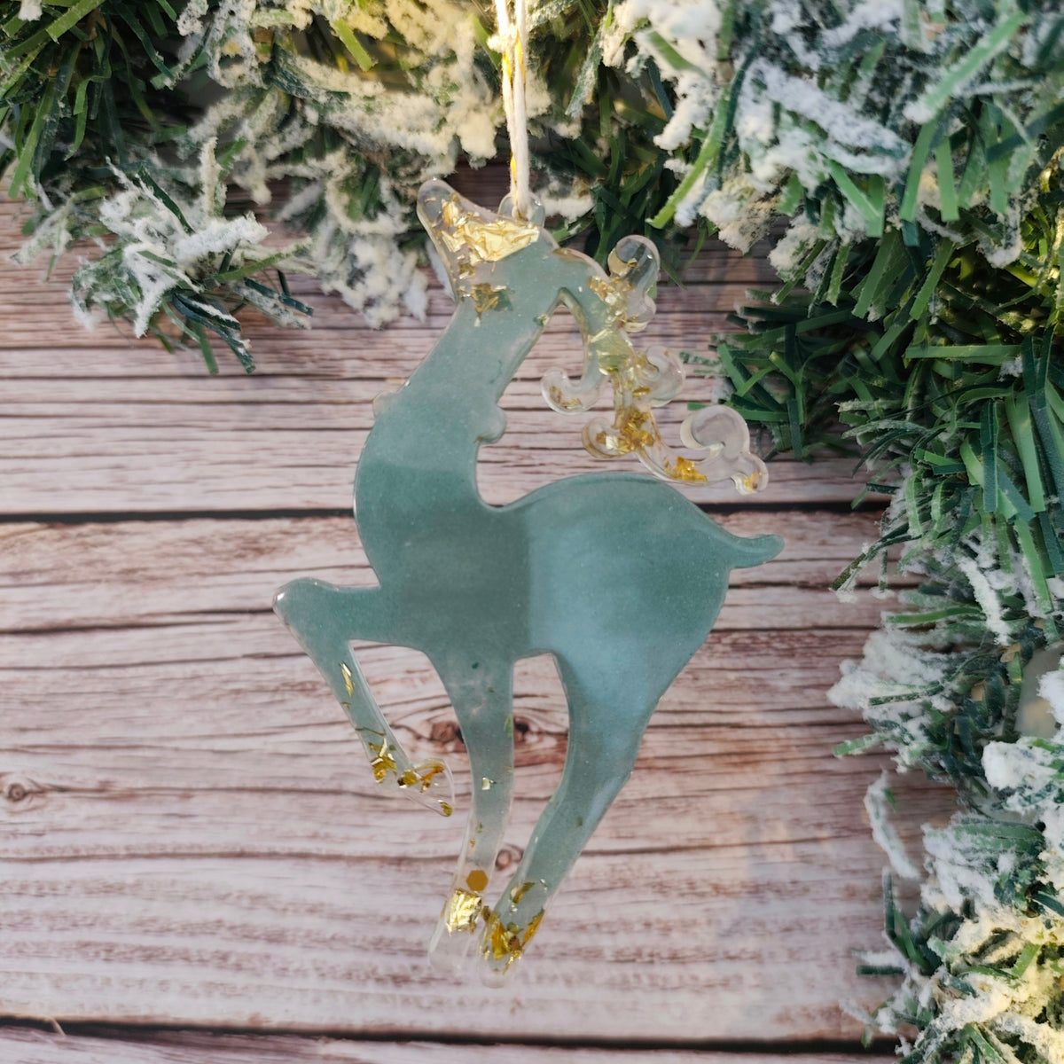 Renne Noël en résine