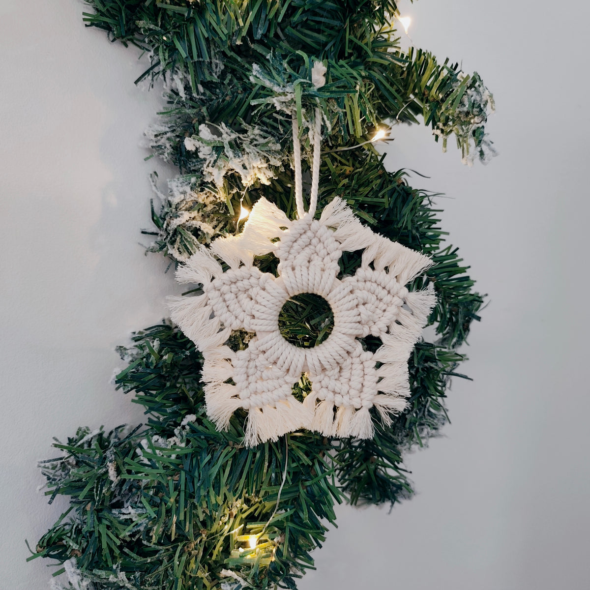 Suspensions de Noël en macramé