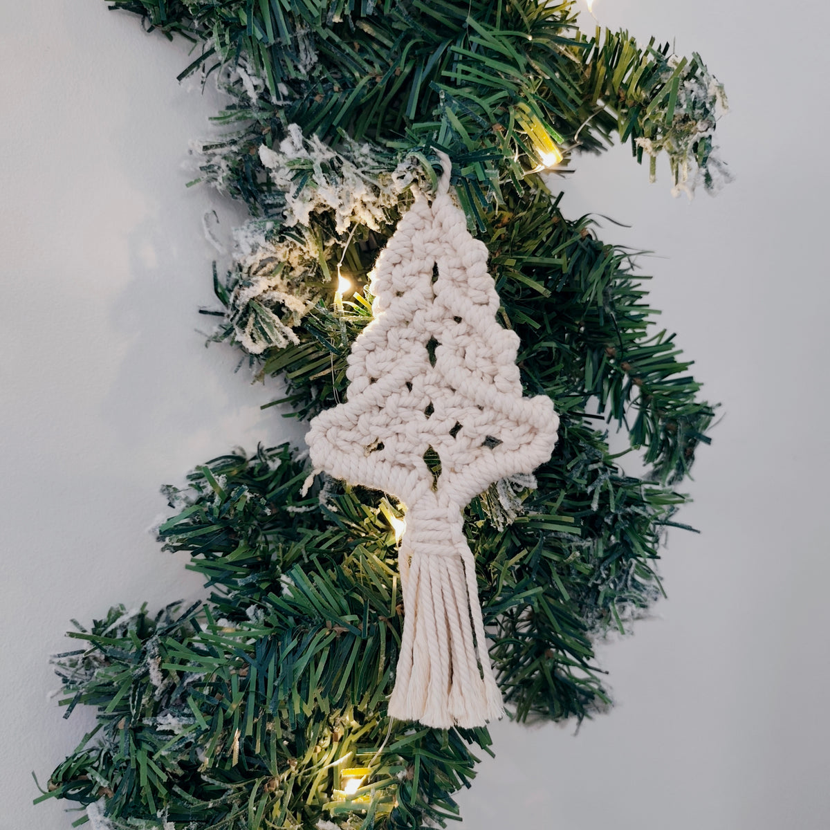 Suspensions de Noël en macramé