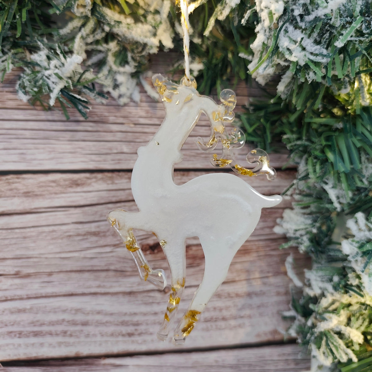 Renne Noël en résine